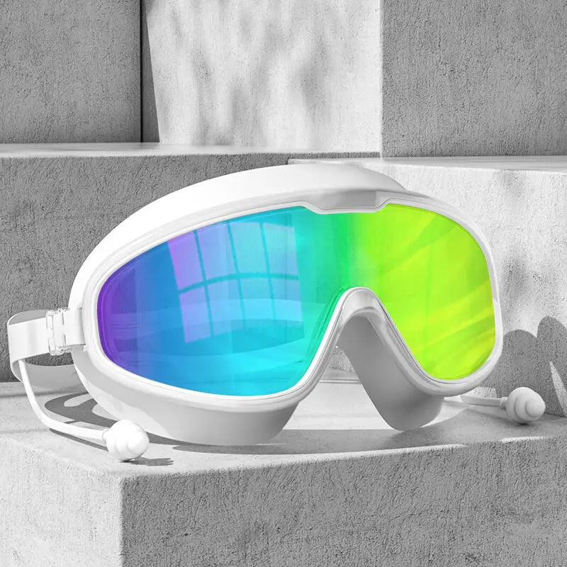 Schwimmbrille mit großer Sichtfläche – Anti-Fog, UV-geschützt, ergonomisches Design