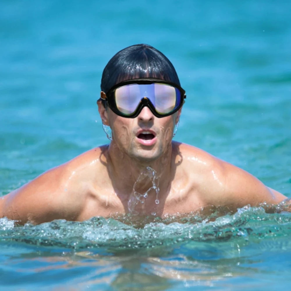 Schwimmbrille mit großer Sichtfläche – Anti-Fog, UV-geschützt, ergonomisches Design