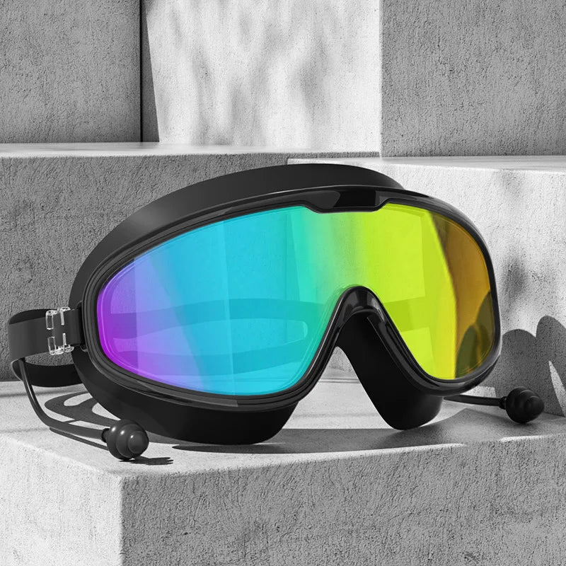 Schwimmbrille mit großer Sichtfläche – Anti-Fog, UV-geschützt, ergonomisches Design